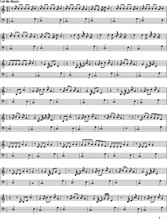 Product picture Call Me Maybe by Carly Rae Jepsen Piano Sheet Music