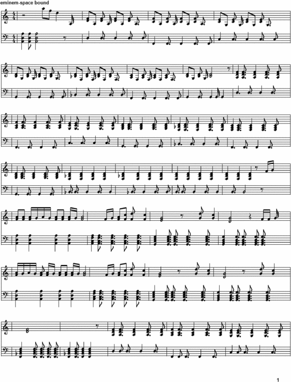 Product picture Eminem - Space Bound Sheet Music